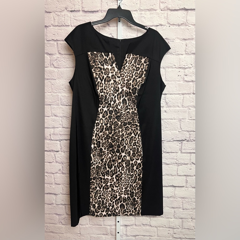 Dress Barn Leopard Print Sheath Dress size 18